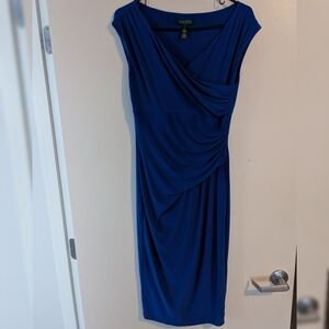 Lauren Ralph Lauren Elegant Blue Midi Dress